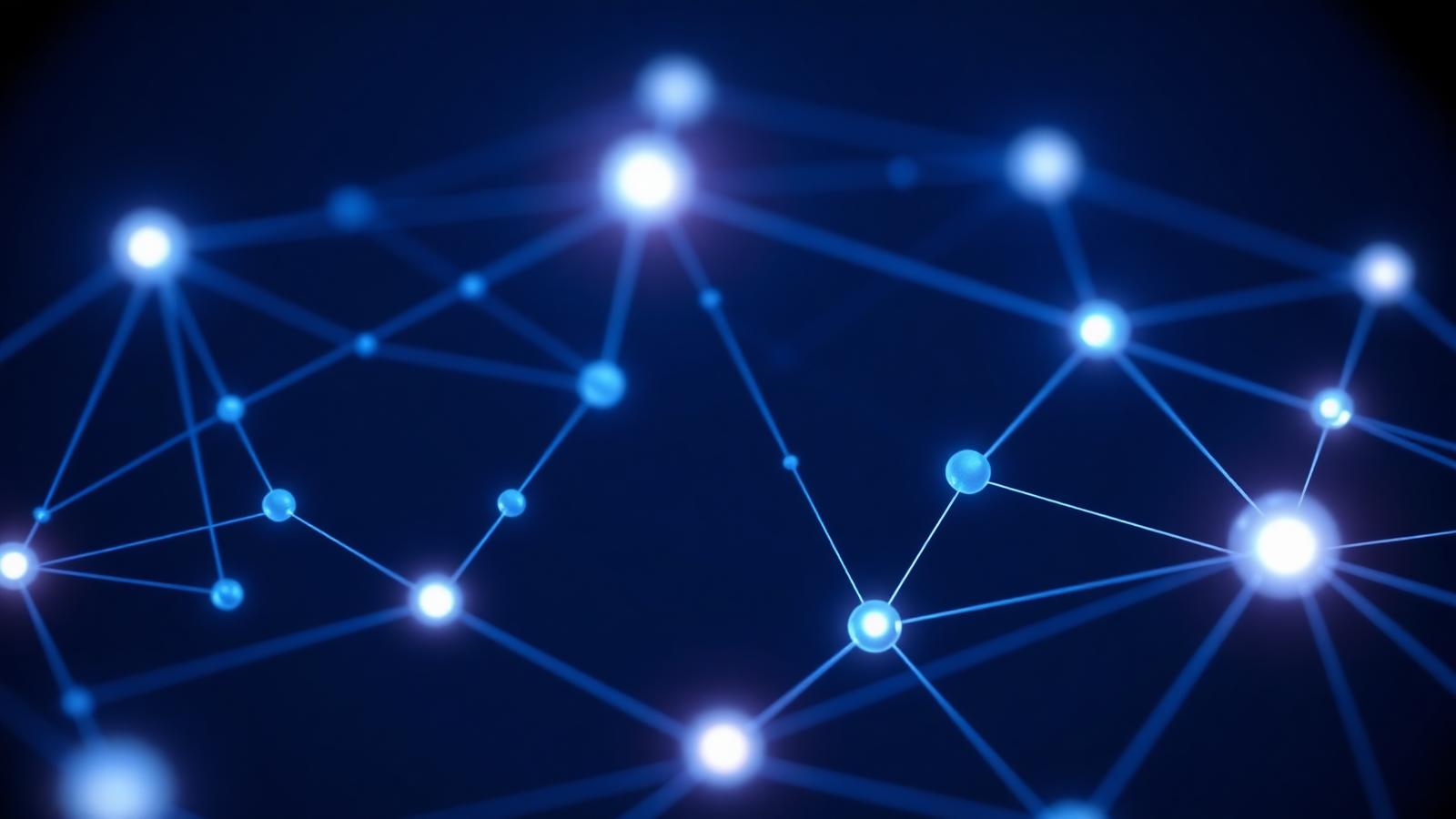 Abstract visualization of connected technology nodes